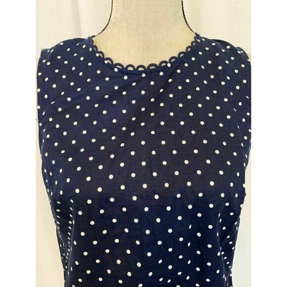 J Crew New Polka Dot linen tank top - Picture 3 of 7